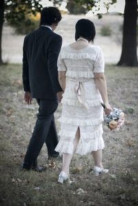 Vintage lace vintrage inspired wedding dress by Clasch Design