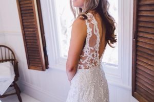 guipure lace bridal dress by Clasch Design