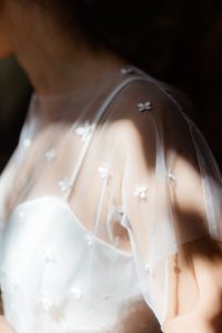 beautiful embroided tulle detailing